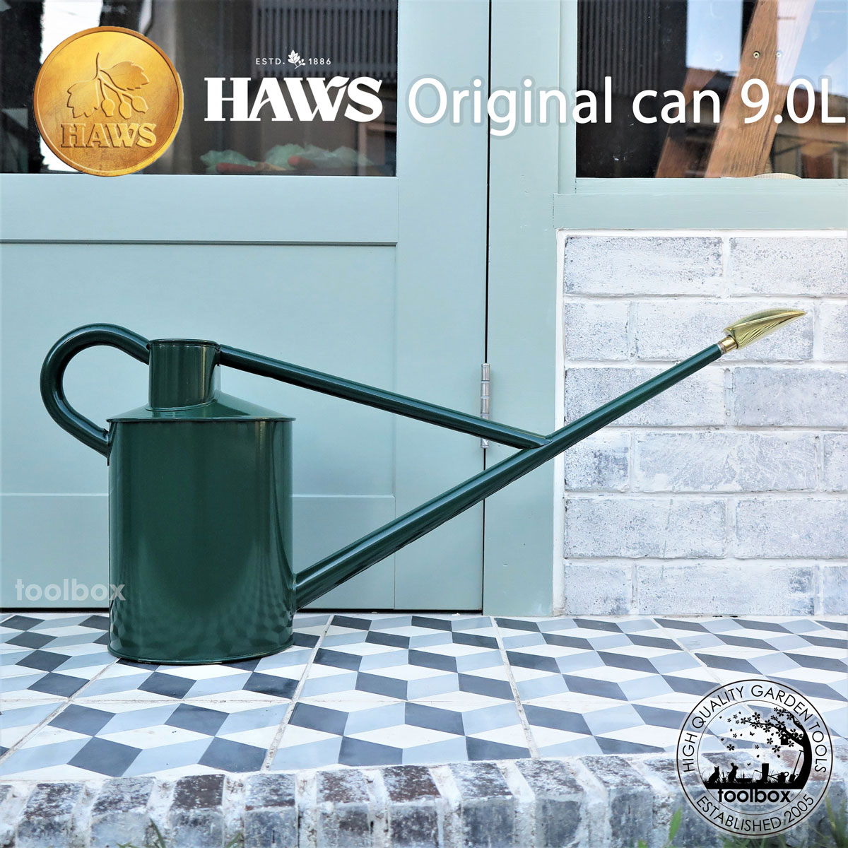 【日本輸入正規代理店品】【英国 Haws ホーズ 新製品 オリジナルカン9．0リットル／グリーン