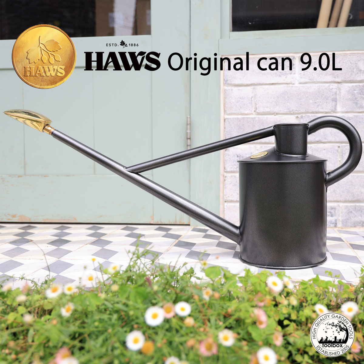 【日本輸入正規代理店品】【英国 Haws ホーズ 新製品 オリジナルカン4.5リットル／グラファイト Graphiteのサムネイル