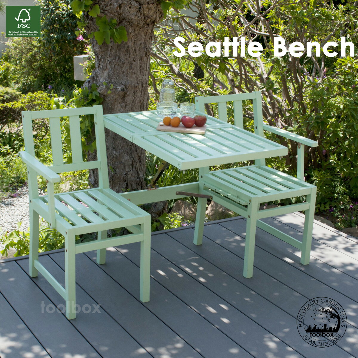 送料無料 木製ベンチ my Balconia 【SEATTLE Bench2／シアトルベンチ2】ドイ ...