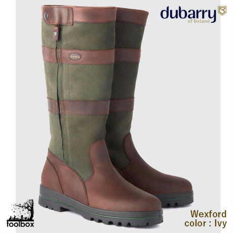 Dubarry（デュバリー）カントリーブーツ正規輸入代理店品【Wexford(ウェクスフォード)・カラー：Ivy】ロングブーツ ゴアテックス 本革 防水 ブーツ 長靴 レインシューズ 雨靴 蒸れない アイルランド 英国 イギリス チェルシーフラワーショー