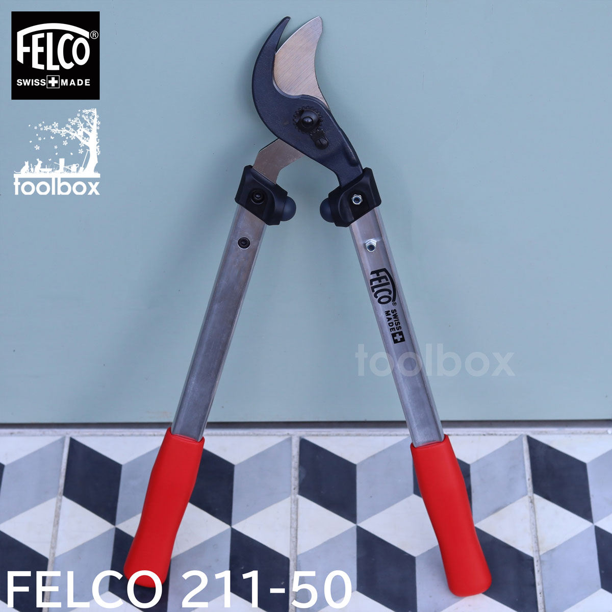 【日本輸入正規代理店品】【FELCO-211-50 太枝切り鋏 太枝用ロッパー フェルコ211-50】剪定鋏 園芸用はさみ 剪定バサミ 剪定ばさみ 剪定はさみ 枝切ハサミ 太枝切り（バラの手入れ）