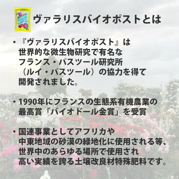 土日出荷可能!【ヴァラリス バイオポスト】フランス農林省認証肥料 バラ栽培 野菜栽培 無農薬栽培 土壌改良 肥料 園芸 ガーデニング 庭いじり 植え替え 土づくり プランター 鉢植え 植木 お得 3個セット(約4kg)〈送料無料は沖縄 一部離島除く〉(21秋ガーデン)