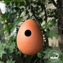 【直輸入・正規品】英国 イギリス製 テラコッタ 吊下げ型卵形の巣箱 バードハウス 野鳥 バードウォッチング