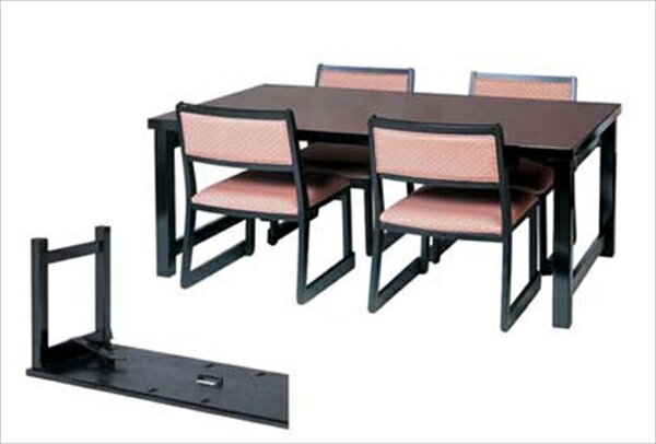 直送品■木製高脚テーブルM黒木目4本脚 [ 110006404人膳 ][ 9-2499-0503 ] RFIB303