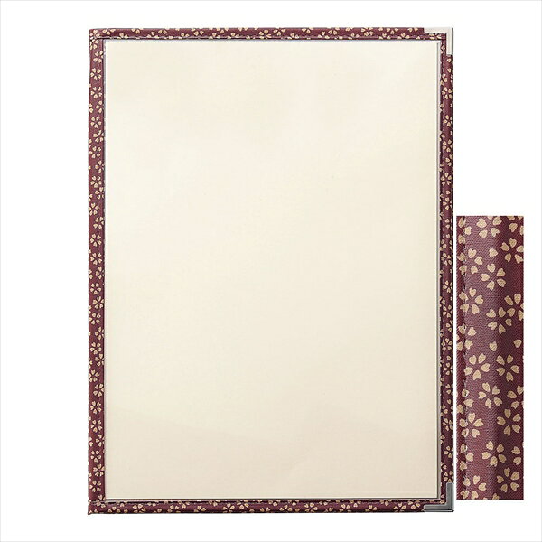 PP布地クリアテーピングメニューブック [ 桜柄PTA－441赤 ][ 9-2049-0102 ] PMB0102