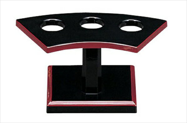 直送品■手巻きすし3本立て用黒渕朱 RTM07