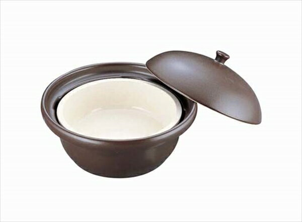 萬来鍋丸型こげ茶（蒸気二重鍋方式）  QNB2001