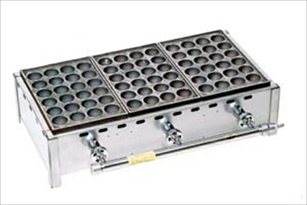 直送品■ガス式ジャンボたこ焼器（24穴） [ KQ−24J−66枚掛LPG ] GTK5909