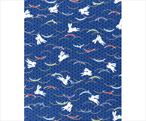 直送品■綿座布団HYウサギ51052青 [ 550×510カバーのみ ] UZBC506