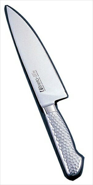 【特長・仕様】プロのニューステータス Briet-M11PRO特長と品質●モリブデンバナジウム鋼をベースとし たブライト特殊鋼をサブゼロ処理によ り高い硬度と靱性を与え、切れ味を 一段と高めてあります。●ハンドルは18-8抗菌性ステンレス鋼 を使用し水・薬品等の高圧・高温殺 菌洗浄を可能にした衛生的なハンドルです。※包丁の表示サイズは、すべて刃渡り寸法となっております。※抗菌メーカー品番,サイズ(),全長(),質量(g),背厚()M104,20,340,200,2.5