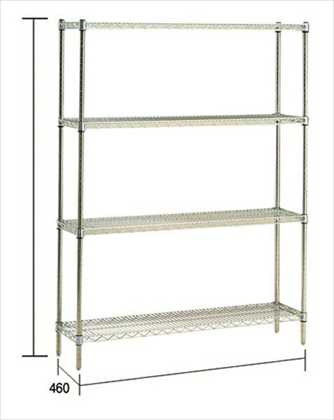 直送品■ステンレスエレクターシェルフSMS [ 760×PS1900×5段 ][ 9-1198-0537 ] HEL33235