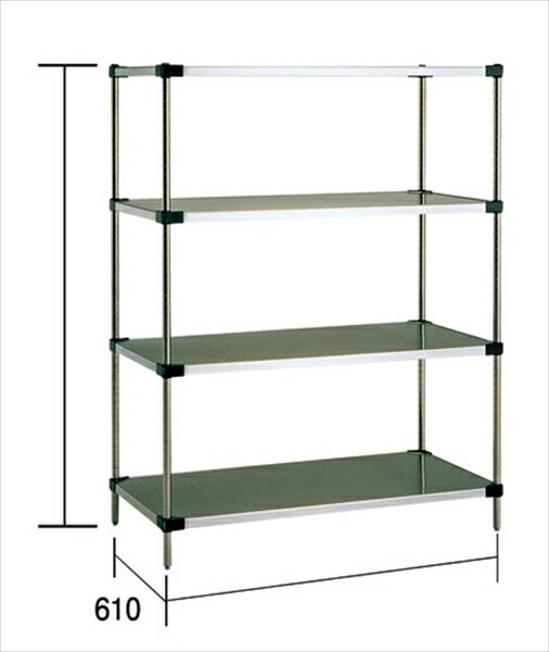 直送品■ソリッドエレクターシェルフセットLSS [ 610×P1590×4段 ] HEL37124