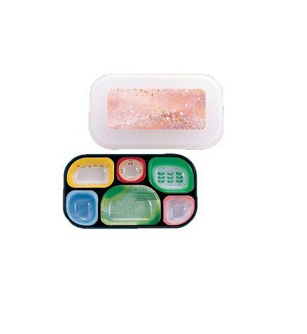 直送品■きれいな器副食PR−9 [ （黒内A／透明花吹雪ピンク） ][ 9-2164-0701 ] RHKB401