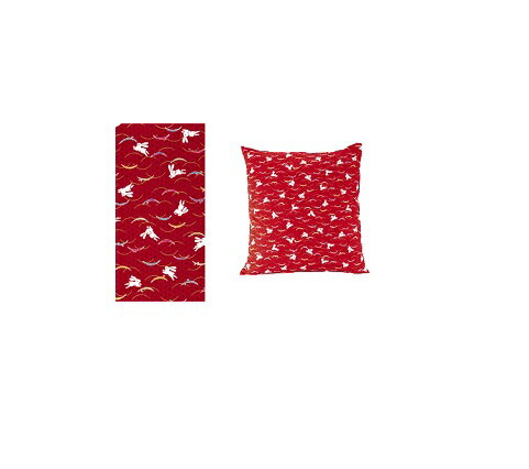 直送品■綿座布団HYウサギ51052赤 [ 590×550セット ] UZBC401