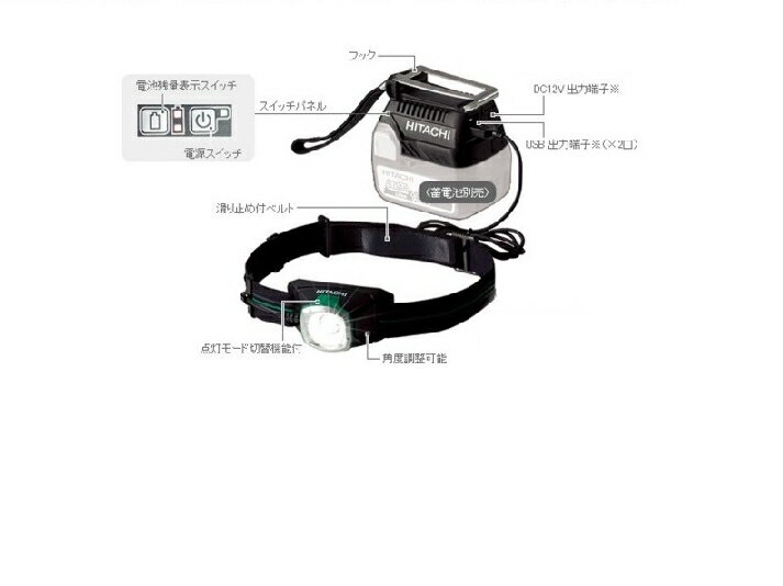 HiKOKI ［ ハイコーキ ] コードレスヘッドライト UB18DKL(SA)【BSL18UA(SA)付】 ※蓄電池・充電器別売
