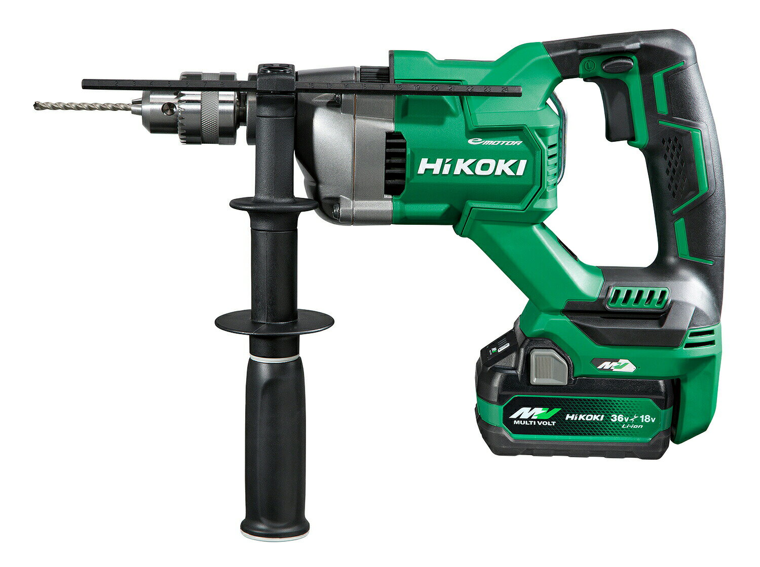 HiKOKI ［ ハイコーキ ] 36V コードレス振動ドリル（D型ハンドル）DV3620DA(2XPZ) 【BSL36A18X×2個・充..