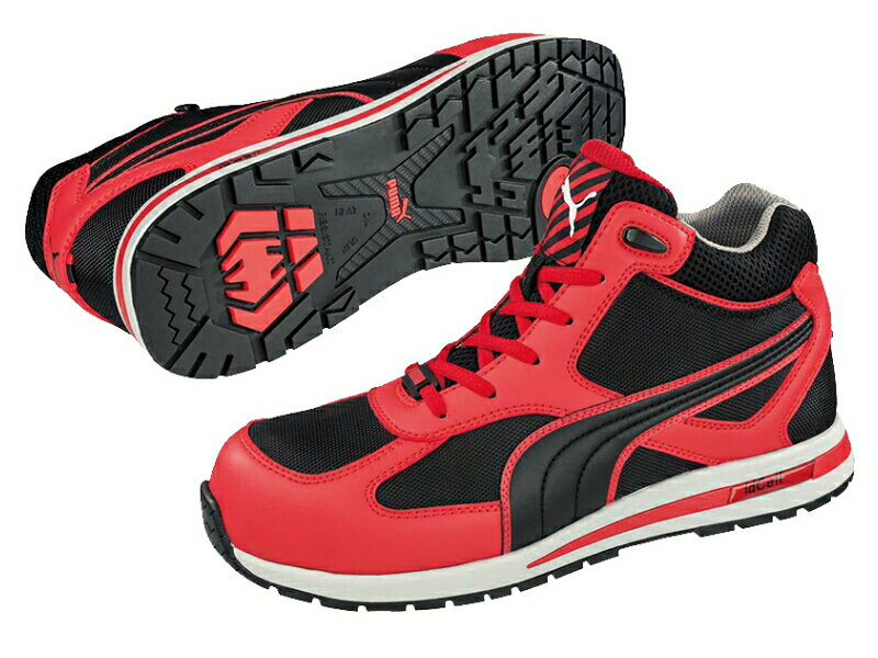 27.0cm　プーマセーフティ　プーマ安全靴　No.63.201.0　[632010]フルツイスト・レッド・ミッドFulltwist Red MidUrban Protectpuma safetyプーマ　セーフティ