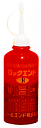 ■使用方法 ◆1.）塗布する部分（ネジ・はめ合い）に付着している油などの汚れは布で充分ふき取るか、トリクレン等で脱脂処理して下さい。 ◆2.）ロックエンドを接着部分に塗布する場合、容器のノズル口より直接又は別の容器に移してハケ塗り、浸漬等適当な方法で塗布して塗り残しのないようにしてください。 ◆3.）塗布部分が空気から遮断されると硬化しはじめます。硬化時間は金属材質、クリアランス、温度によって異なりますが、通常5〜30分で動かなくなり最高強度は数時間で得られます。150℃以内であれば加熱によって硬化を速めることができます。■性能/性状 ■ 液色　　　　　　　　　　　　　　 ： 赤 ■ 粘度（CPS) ： 500 ■ 最大隙間（mm） ： 0.20 ■ 戻しトルク(kg-cm）※1 ： 破壊トルク：350〜450 ： 脱出トルク：200〜300 ■ 剪断強度（kg/cm2）※2 ： 250〜350 ■ 使用温度範囲（℃） ： -50〜150 ※1）JIS2級M10脱脂鋼ボルト、ナット使用、23℃24時間後の測定（締付トルクは0でセット） ※2）SS41カラーピン（径Φ10、厚み10m/m、クリアランス0.1m/m）使用、23℃24時間後の測定値R-50　ロックエンドR　50g一液タイプ、高強度・速乾性・はめあい・ネジの固定・シール用接着剤 シールエンド 一液型嫌気性接着剤ロックエンドは 室温で素早く硬化！ 耐振動性・耐衝撃性・耐水性・耐油性耐ガス性・耐薬品性に特化！ 各種ボルト・ナット・継ぎ手等の漏れ防止、シール接着に！ ■特長 ◆空気中では液体のまま安定して変化せず、金属と金属の隙間に浸透塗布し、空気から遮断されると硬化し、強力なロック及びシールの働きをします。 ◆ネジ、ボルト、ナット等の振動や衝撃によるゆるみ、脱落を防止すると共に、ベアリング、プーリー、軸嵌め合い部の固定にも効果を発揮します。又、水、油、薬品、溶剤等の漏れ防止にも有効です。 ◆硬化時間が速く、短時間（30分〜1時間）で実用強度に達し、生産工程のスピード化、合理化が出来ます。 ◆一液型無溶剤のため硬化の際に体積変化がなく、ほとんどの金属に対して固着使用効果は抜群です。防錆性もあります。 ◆硬化後は三次元構造の樹脂なり、耐熱性、耐油性、耐水性、耐薬品性、耐溶剤性に優れ耐久性も充分にあります。 ◆締付けの不足、加工精度の不良に関係なく、強力に固着します。 ◆開封後も性能が変わることなく、貯蔵安定性は良好です。 ■用途 ◆ネジ・ボルト・ナット・ビス・スタッド等のゆるみ止め及びシールに ◆軸はめ合い部・ギヤー・プーリー・モーター・ベアリング等の固定に ◆配管継手部の漏れ防止に 振動や衝撃によるゆるみを防止します。この為、スプリングワッシャー。割りピンダブルナット、ロックワッシャー等のゆるみ止め部品が不要になります。 軸はめ合い部に使用した場合、キー溝、圧入、焼ばめ、セットスクリュー等精巧な機械加工が不要になります。 ネジの接合部、スリーブジョイント部の隙間に使用すると、液体、気体を的確にシールします。硬化したロックエンドは耐熱、耐油、耐水、耐薬品、耐溶剤性に優れています。 ■ロックエンド（R）の各種特性値データ ※こちらに記載されているデータ及び特性値は、メーカーの試験方法による実験値の一例であり、保証値ではありません。適合の合否についてはメーカーに於ける参考判断材料としてのものであり、各種条件により変化しますので、確証とするものではありません。 　ご使用に際しては、必ず貴社に於いて事前にテストを行い、使用目的に適合するかどうかご確認ください。 【ロックエンド（R）の耐薬品性】 【ロックエンド（R）の硬化開始時間と固着強度】 ※測定条件： JIS2級M10脱脂ボルト・ナットを使用し、23℃で接着し、24時間経過後、所定の薬品等に所定温度で10日間浸漬し、取り出して戻しトルクを測定。 ※測定条件： 入荷品そのままのM10ボルト・ナットを23℃で接着し、硬化開始時間の測定と24時間後の戻しトルクを測定。 表中（脱脂）とあるもののみ、トリクレンで洗浄脱脂した、ボルト・ナット。 【ロックエンド（R）の耐振動性】 【ロックエンド（R）の耐熱性】 【試験条件】 周 波 数 ： 50c/s 振　幅 ： 2m/m 加 速 度 ： 14G 振動方向 ： 垂直 ボルトナット ： JIS2級M10 （ユニクロ メート） 締 付 力 ： 250kg-cm 試験温度 ： 23℃ ※23℃で24時間後の試験値。 ※測定条件： JIS2級M10脱脂ボルト・ナットを使用し、23℃で接着し、24時間経過後、所定温度で15日間加熱、冷却後23℃で測定。