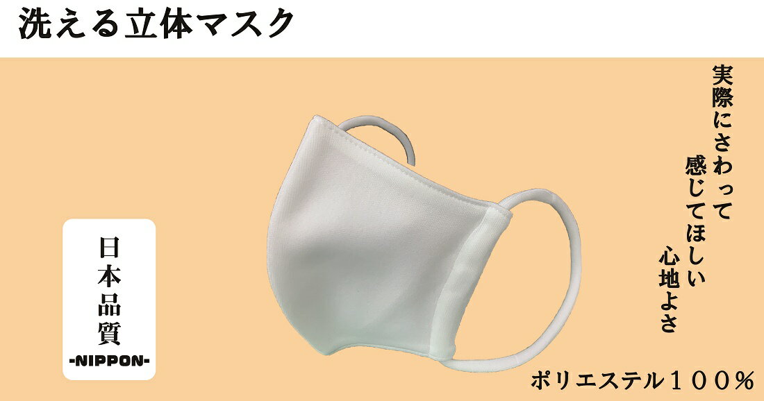 【日本製】洗って使える　布マスク　ポリエステル100％　大きめ・普通サイズ 2枚ずつX2セット(合計4枚)