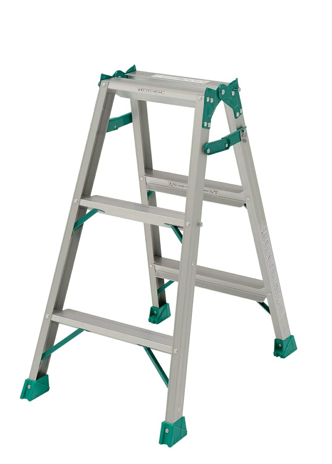 ピカ(Pica) アルミ製 はしご兼用脚立 スーパージョブ JOB-90E 両面幅広踏ざん60mm ワンタッチ 中折れ式