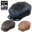 【Dapper's（ダッパーズ)】40’s Style Classic Horsehide Leather Casquette LOT1669 ホースハイド 馬革 キャスケット 　GM