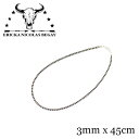 【Ericka Nicolas Begay（エリッカニコラスビゲイ）】Navajo Pearl Necklace ナバホパールネックレス [3mm/45cm] ナバホ族 Silver925（インゴットシルバー） MatteIngotSilver