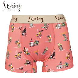 ※追跡可能ゆうパケットで発送※【Seaing(シーング)】DRINK ドリンク PINK ピンク メンズ ボクサーパンツ S4008 MEN'S UNDERWEAR 男性用下着 アンダーウェアー OCEANS オーシャンズ