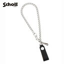 【Schott(ショット)】WALLET CHAIN ウォレット チェーン HORWEEN レザークロムエクセルレザー BLACK ブラック 7826970022 トラッカーウォレット