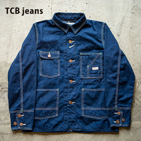 【TCB JEANS（ティーシービー ジーンズ　）】TCB TABBYS JACKET 10oz DENIM COVERALL カバーオール ジャケット 日本製 DENIM JACKET デニムジャケット 岡山 MADE IN JAPAN レプリカ