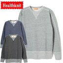 ヘルスニット トレーナー メンズ 【Health Knit（ヘルスニット）】マーブル スウェット　ARMY クルーネック トレーナー SWEAT SHIRTS スウェットシャツ #10304