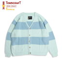 SALE セール【TOWNCRAFT（タウンクラフト）】 SHAGGY BORDER CARDIGAN ジャガードカーディガン VINTAGE ヴィンテージ レプリカ モヘア シャギー セーター カートコバーン ニルバーナ NIRVANA TC22F01500 ボーダー