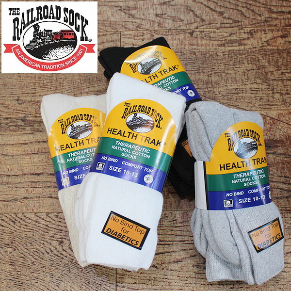 ※追跡可ゆうパケット配送※【RAILROAD SOCK（レイルロードソック）】 HEALTH TRAK 2PACK SOCKS ヘルストラックソックス 2足組 ソックス 靴下 くつした BOOTS SOCKS ブーツソックス メンズ レディース 男性用 女性用 アメリカ製 MADE IN USA