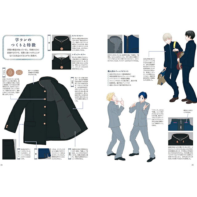 男子中・高生のイラストブック
