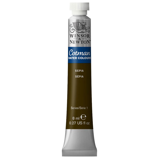 乐天商城 - W&N コットマン・ウォーターカラー 8ml 609 セピア