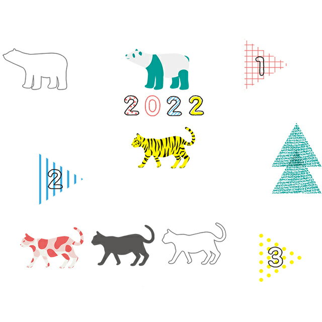 オスコラボ 小さなカタチ×モヨウスタンプ バルーンナンバー9個セット KT_S010