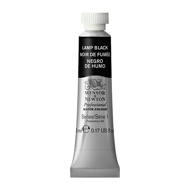 Rakuten - W&N プロフェッショナル・ウォーターカラー 5ml 337 ランプブラック