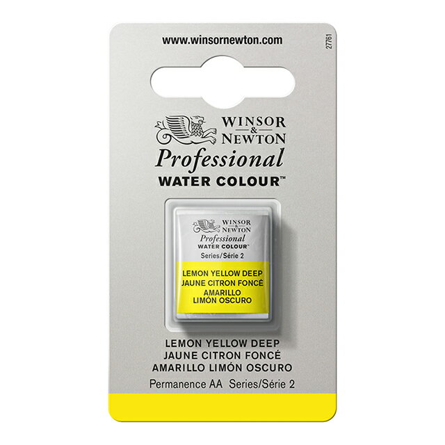 乐天商城 - W&N PWC 固形水彩絵具(ハーフパン) 348 レモンイエローディープ