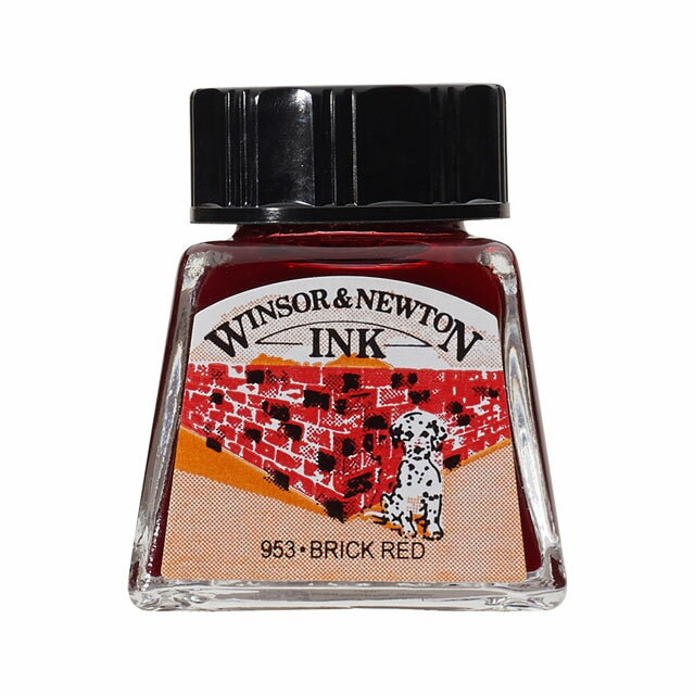 W&N ドローイングインク 14ml ボトル 040 ブリックレッド
