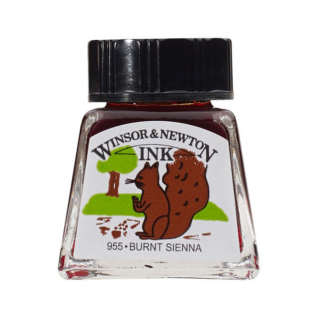 Rakuten - W&N ドローイングインク 14ml ボトル 074 バーントシェンナ