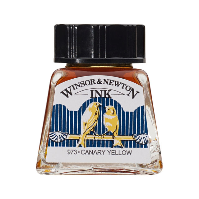 Rakuten - W&N ドローイングインク 14ml ボトル 123 カナリアイエロー
