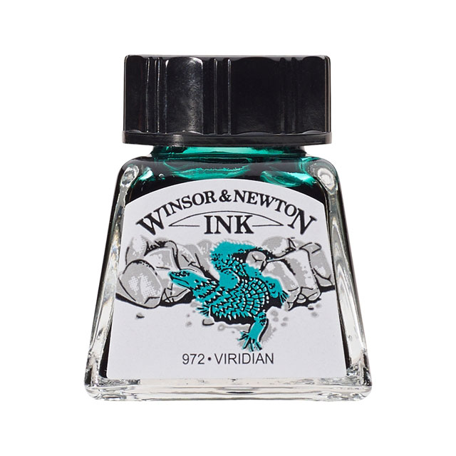 Rakuten - W&N ドローイングインク 14ml ボトル 692 ビリジャン