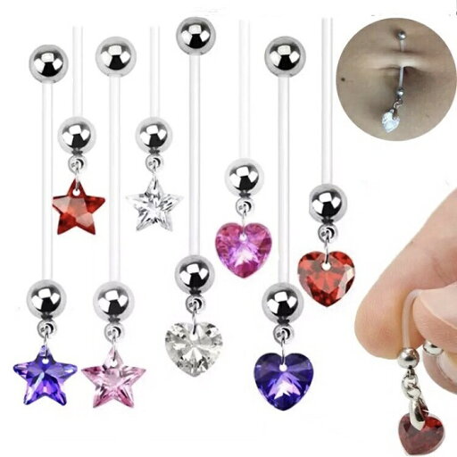 マタニティへそピアス 妊婦用 へそピアス 14G 妊娠中 ピアス ボディピアス キラキラモチーフ アクリルピアス アクリルバーベル チャーム アレルギー対応 マタニティへそピアス 妊婦用 へそピアス 14G 妊娠中 ピアス ボディピアス キラキラモチーフ アクリルピアス アクリルバーベル チャーム アレルギー対応