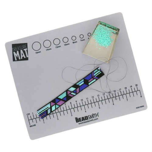 トレジャーマット （ 小 ） 目盛付き　ハンドメイド アクセサリー ネックレス ブレスレット 制作 作業 マット BMNS8-R 手芸 クラフト ハンドメイド 工具