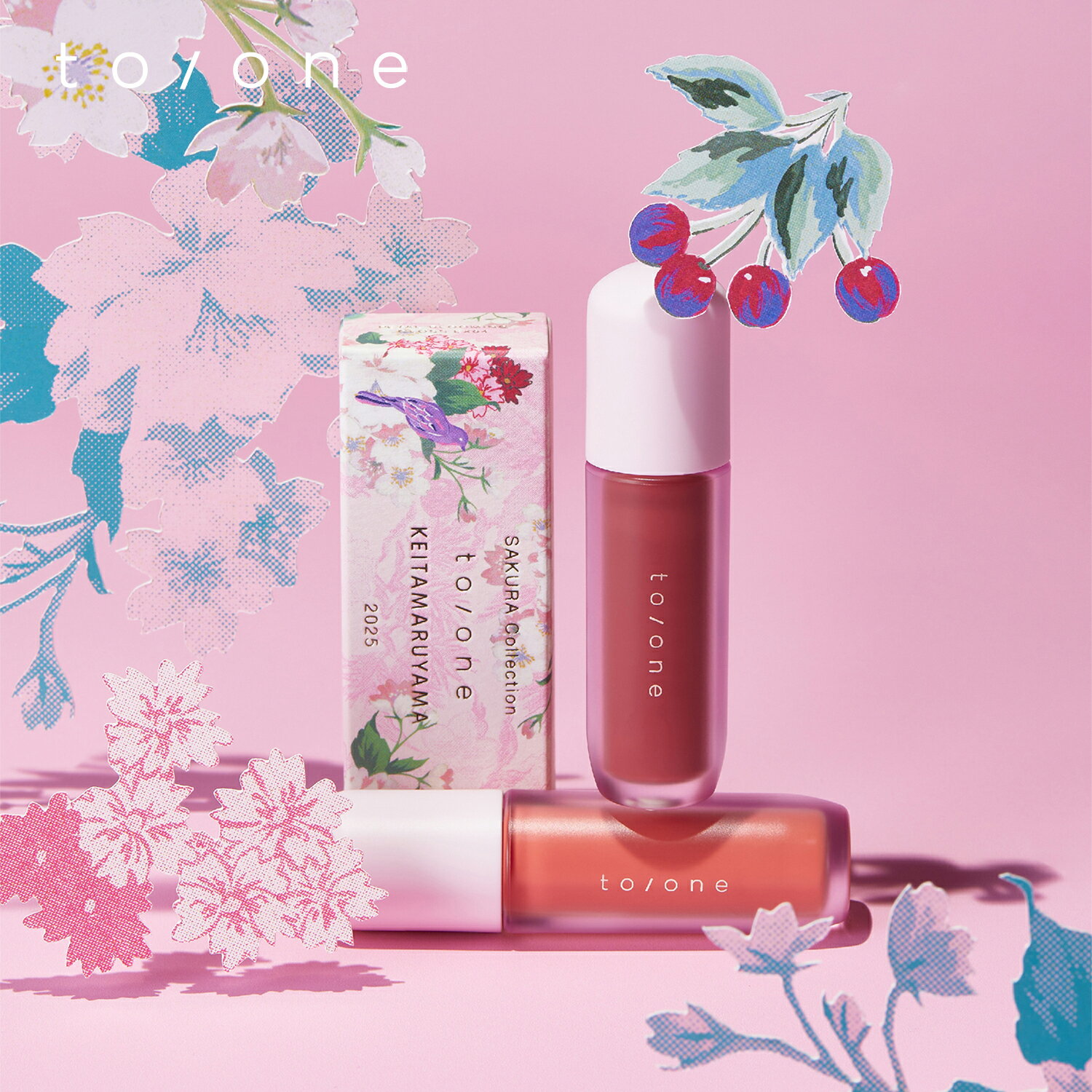 【to/one×KEITAMARUYAMA】 ペタル ブルーミング グロス ＜限定品全2色＞＜SAKURA in Bloom＞ | toone トーン KEITAMARUYAMA メイク グロス プランパー 桜 春 春メイク コラボ ギフト プレゼント 彼女 妻 誕生日 記念日のサムネイル