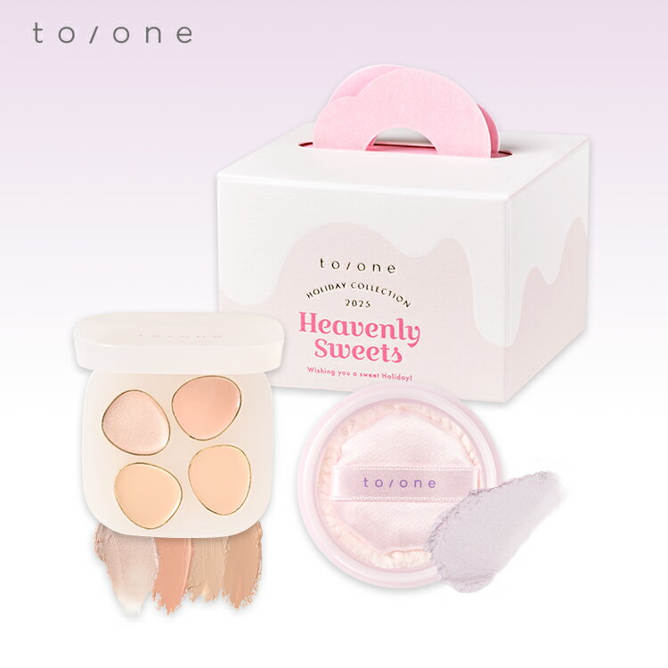 【ポイント10倍】【to/one】ヘブンリー スイーツ ベースメイク ボックス＜2025 Holiday Collection＞ | toone トーン 化粧品 コスメ コフレ ベースメイク コンシーラー フェイスパウダー ホリデー クリスマス ギフト プレゼントのサムネイル