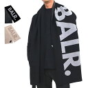【マラソンポイント15倍 5/16 01:59まで】 BALR. ボーラー JACQUARD SCARF KNIT マフラー B6380.1002 黒 blac...