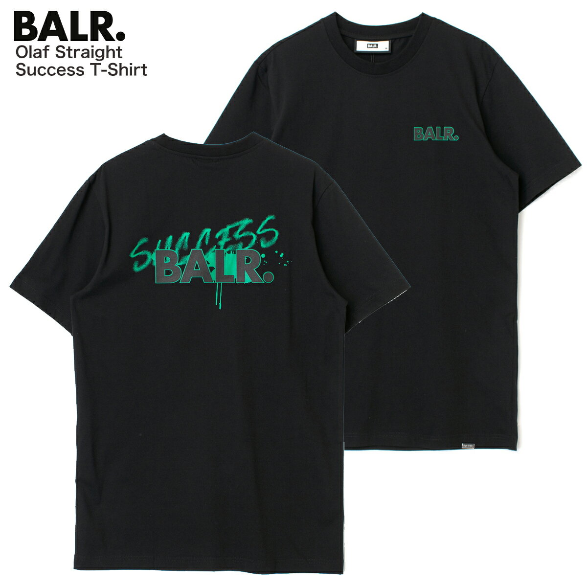 【2023年 春夏新作】 BALR. ボーラー Olaf Straight Success T-Shirt B1112.1169 ロゴ 半袖 メンズ レディース ユニセックス ジェンダーレス Tシャツ カットソー 半袖 ロゴ