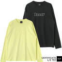 HUF ハフ CERTIFICATE L/S TEE ロゴ 長袖 ロンT TS01932 Tシャツ バックプリント メンズ レディース ユニセックス 男女兼用 スケボー スケートボード