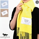 MAISON KITSUNE マフラー LW06206WA0022 LM06206WA0022 メゾンキツネ ロゴ レディース ベージュ イエロー ブルー [p...