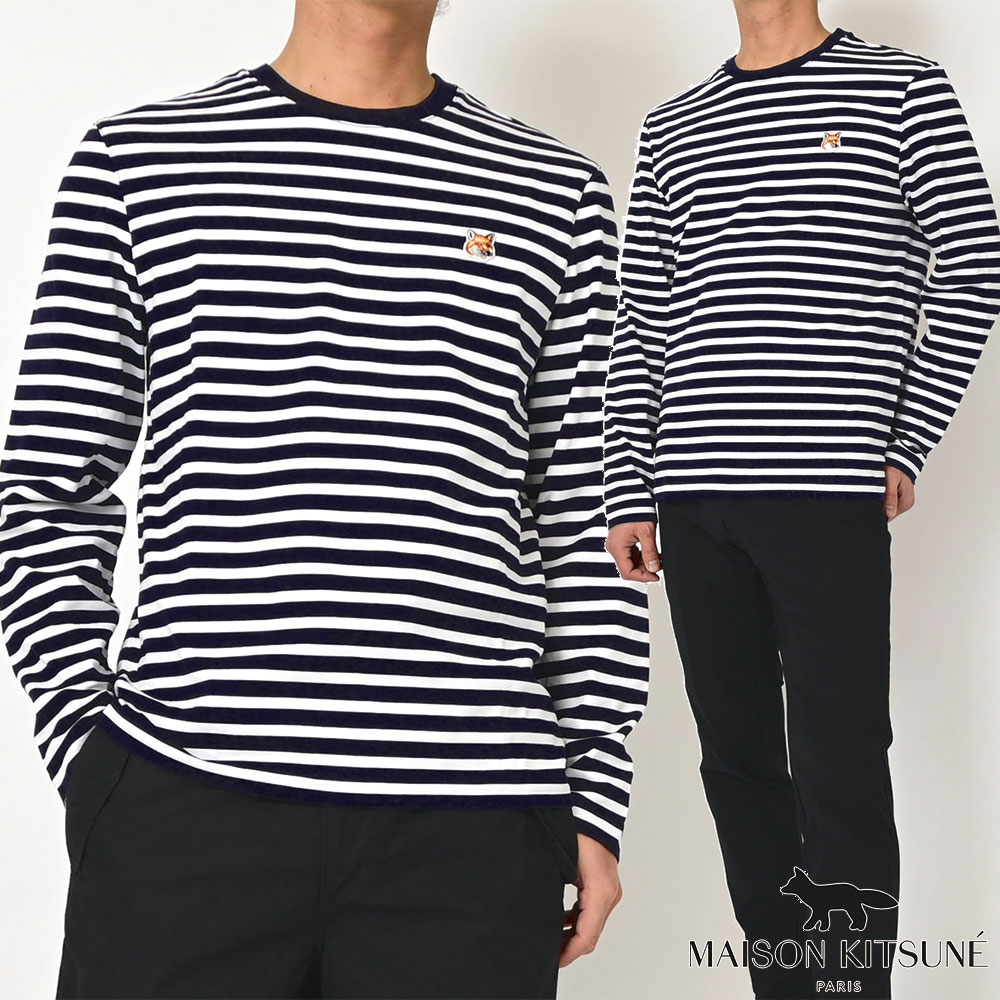 楽天市場】メゾンキツネ tシャツ(柄ストライプ)の通販 楽天市場】メゾンキツネ tシャツ(柄ストライプ)の通販